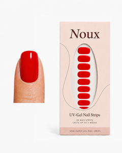 Red Alert UV gel nail strips by Noux