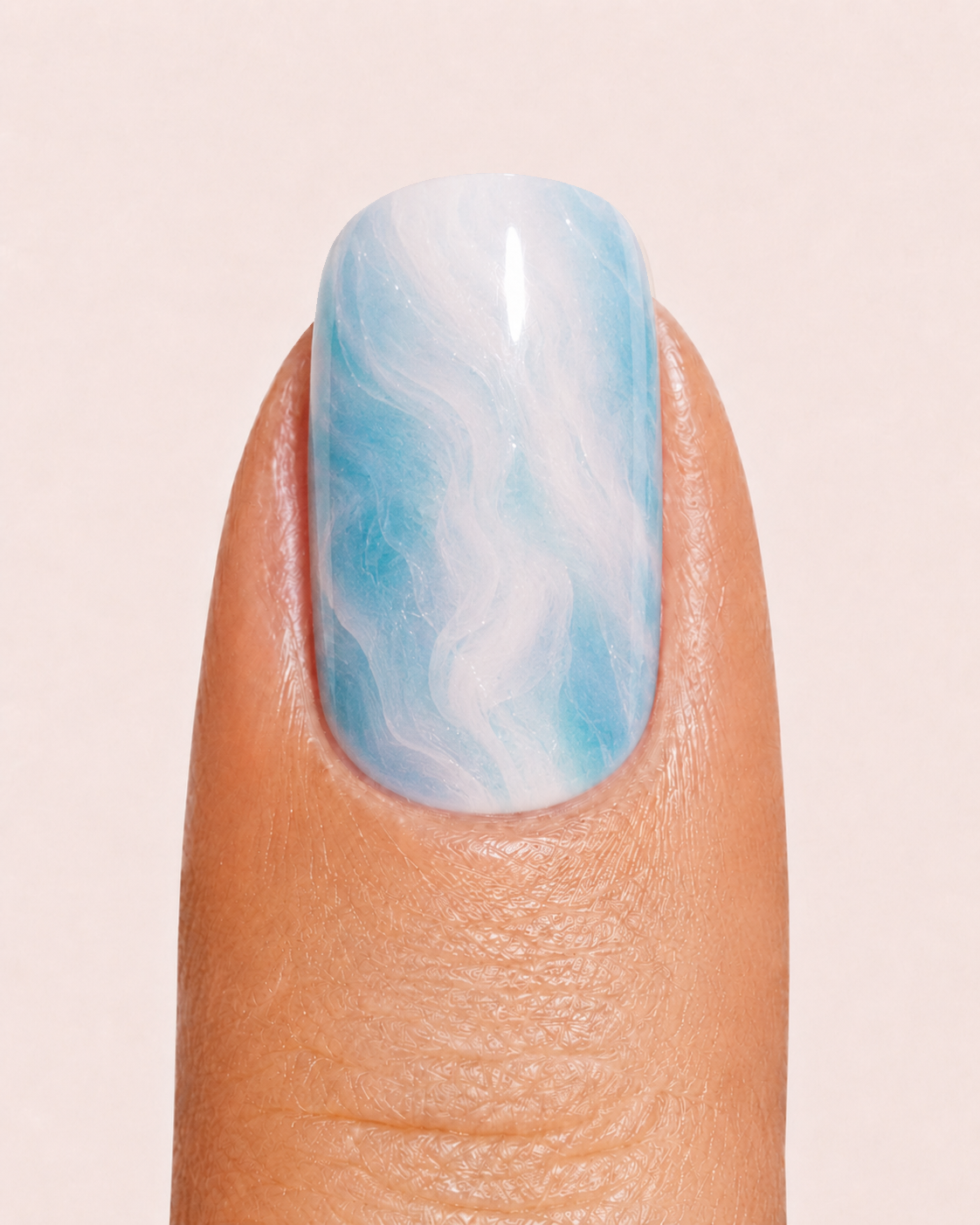 Jade Marble UV gel nail strips by Noux