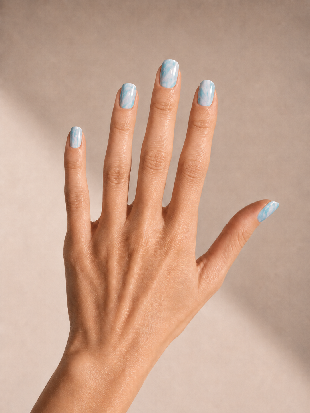 Jade Marble UV gel nail strips by Noux