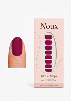 Plum Noir UV gel nail strips by Noux